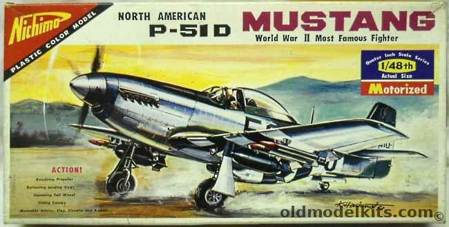 Nichimo 1/48 North American P-51D Mustang Motorized, S54802-250 plastic model kit